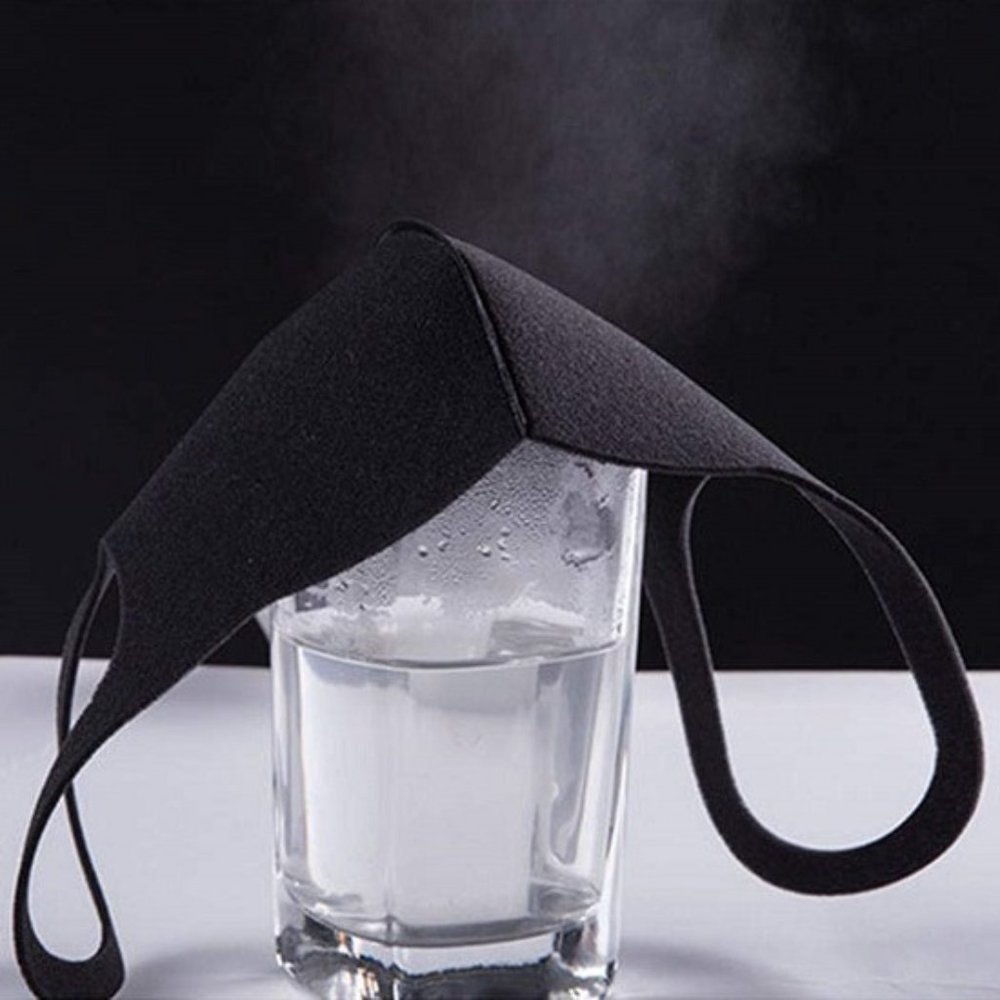 10 Pack New Black Stretchy Washable Face Masks - Picture 3 of 4